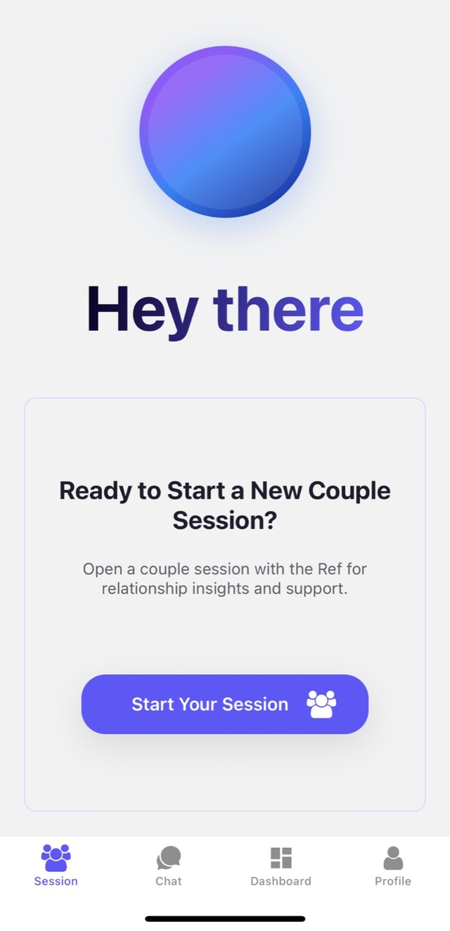 Relationship Referee app interface