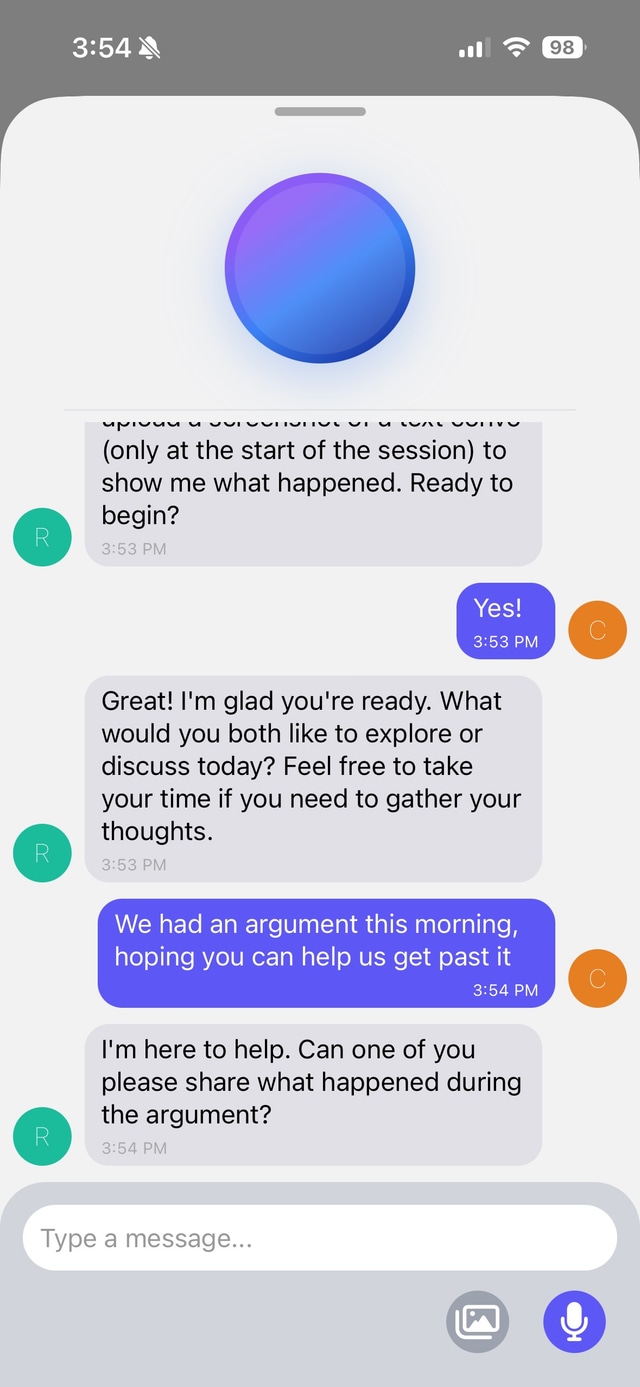 Couple session interface