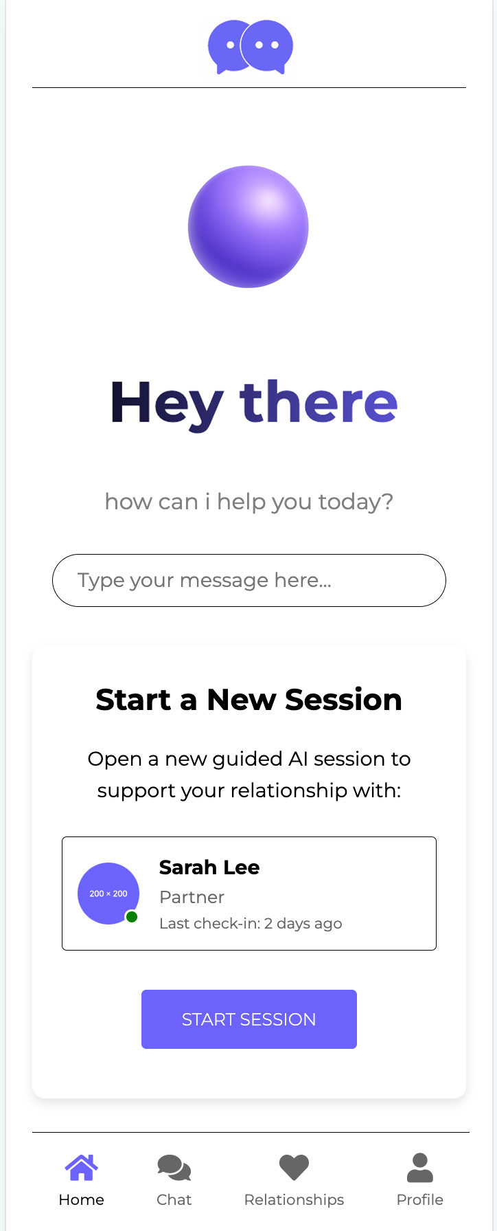 Mobile device showing app interface